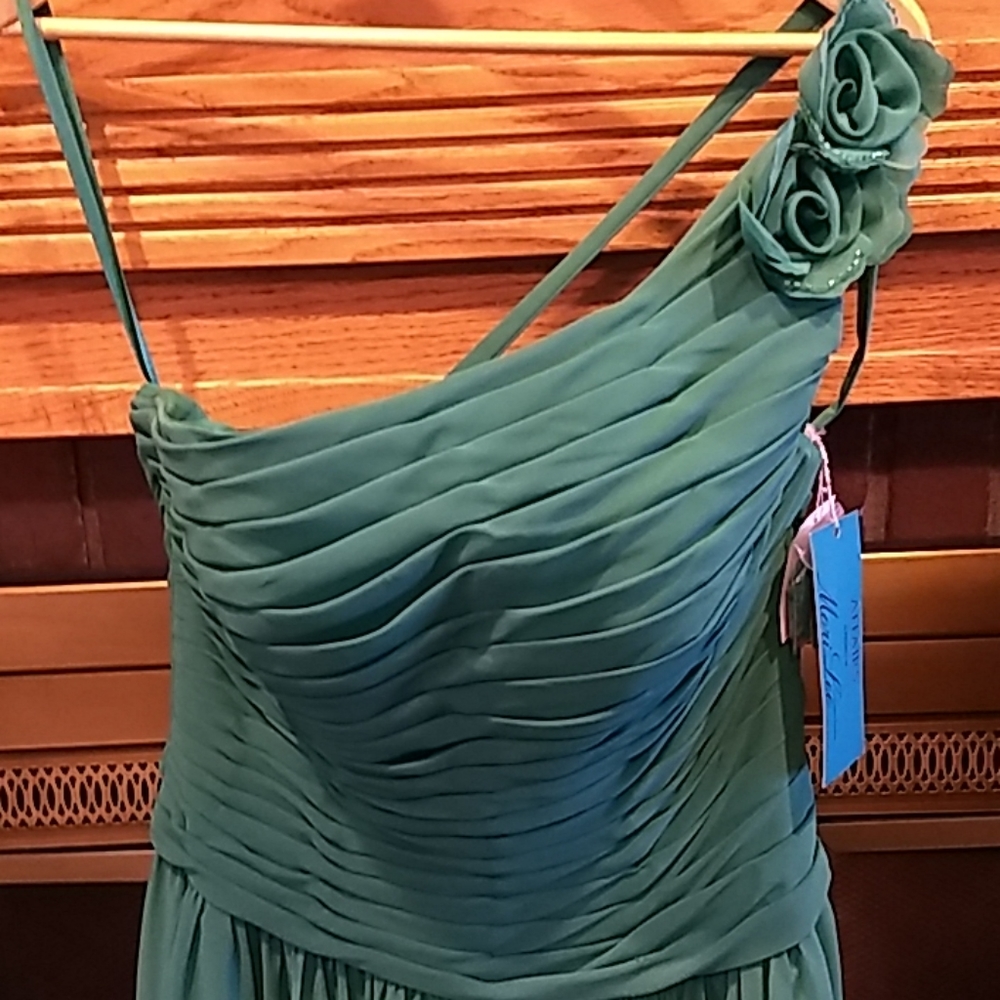 NWT sz13/14 Mori Lee green dress